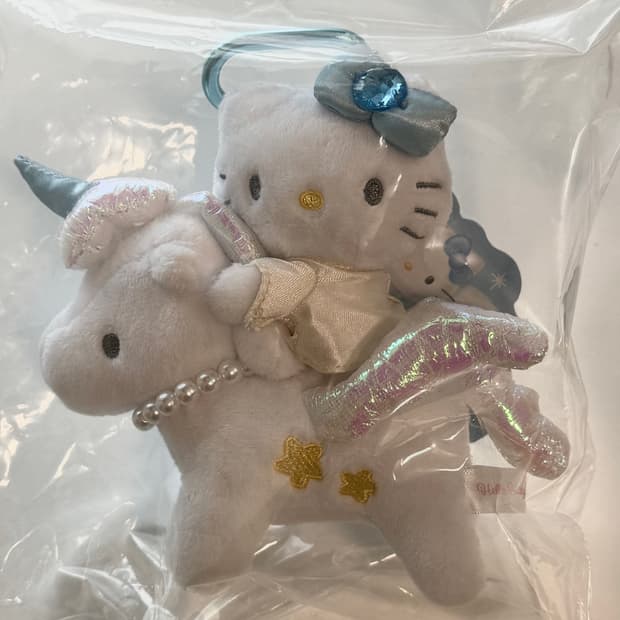 정품) 헬로키티 페가수스 유니콘 마스코트 인형키링