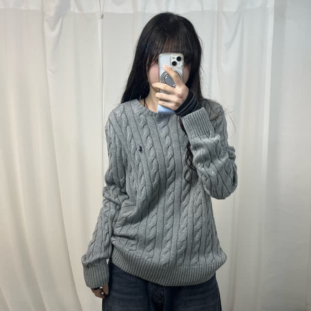 Polo Grey Cable Knit