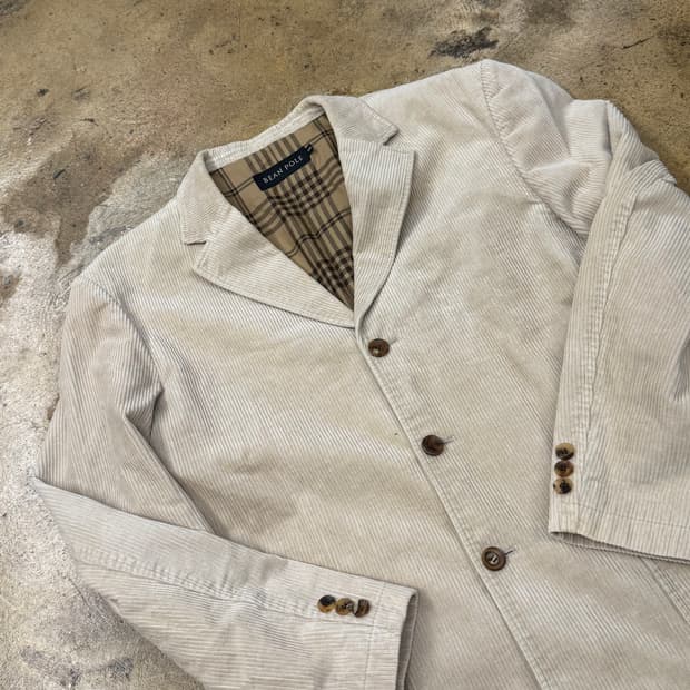 [정품/105] 빈폴 아이보리 코듀로이 자켓 b10