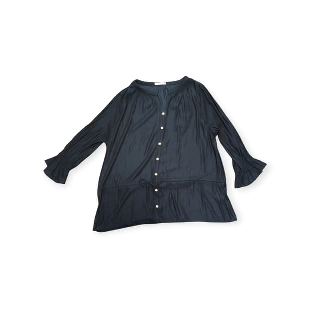 Glacier 블랙 블라우스 