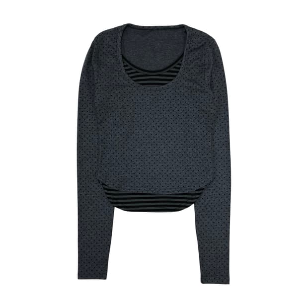 도트 레이어드 티셔츠