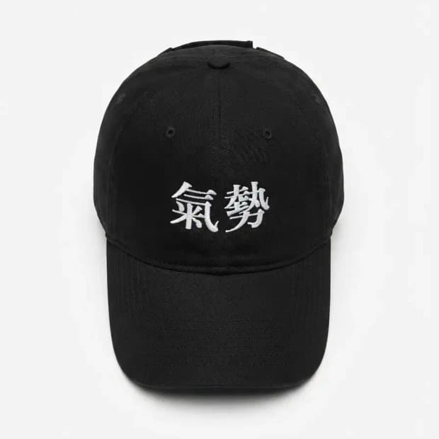 블랙 볼캡 (한자 자수)