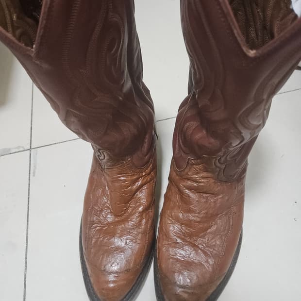 토니라마 타조 웨스턴 부츠 + 벨트 일괄