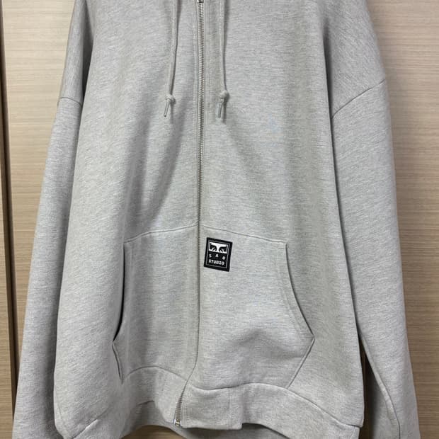 아이앱 오베이 아이콘 엑스트라 헤비 집업 후드 그레이 헤더