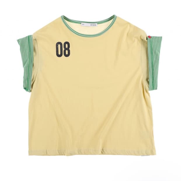 BUTTON DOUBLE SLEEVE T (YELLOW)