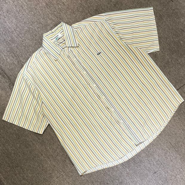 Lacoste 라코스테 스트라이프 반팔 셔츠