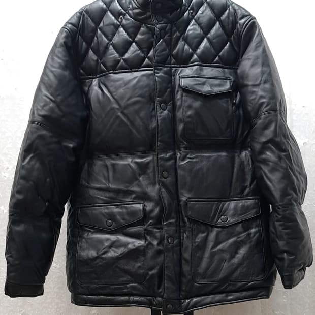 LEFT가죽자켓 구스다운 100