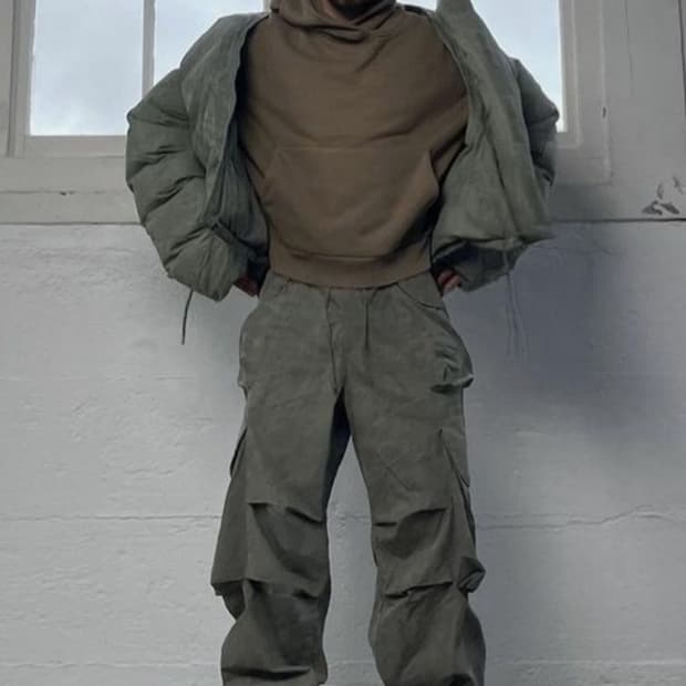 [S] 엔타이어 스튜디오 헤비 스웻 후드 코크 크롭 후디