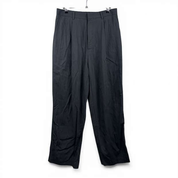 (L) 르마드 나일론 원턱 밴딩 팬츠 차콜블랙