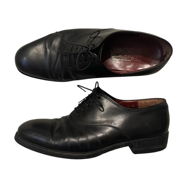 페라가모 레이스업 레더 슈즈