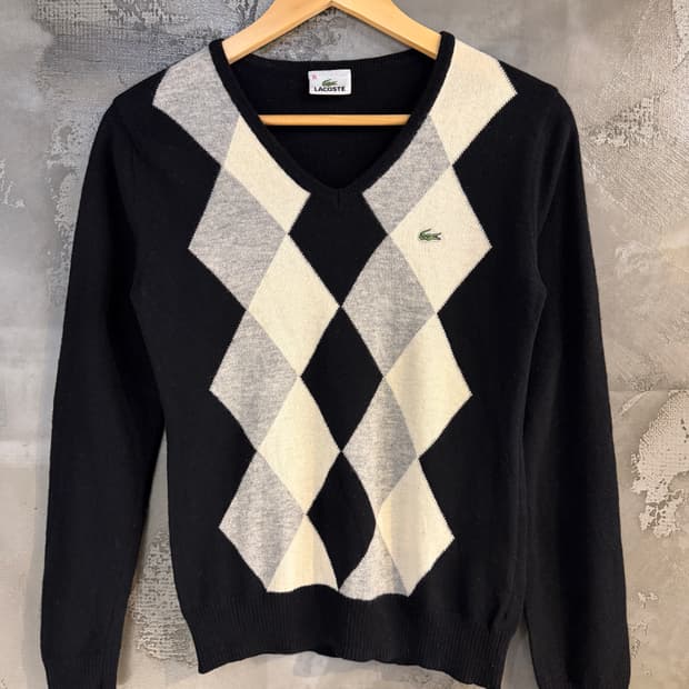 라코스테 브이넥 블랙니트 95