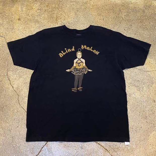 미국 빈티지 밈 BLIND MELON 유머 프린팅 반팔티 락티셔츠