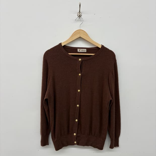 캐시미어100 meili 브라운 가디건 여L