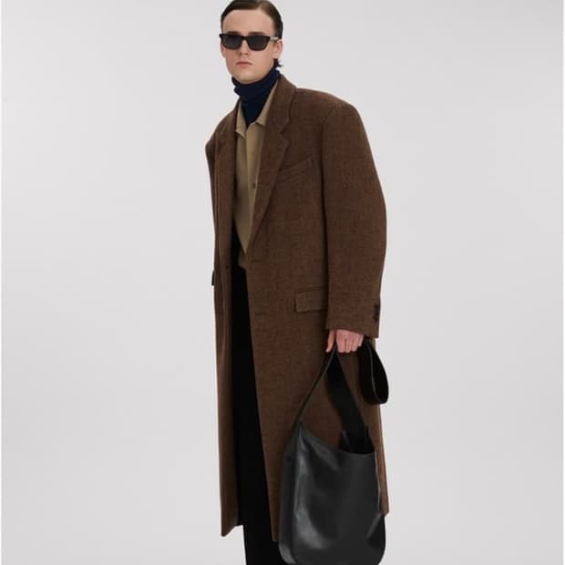 RECTO 렉토 브라운 오버사이즈 코트 L