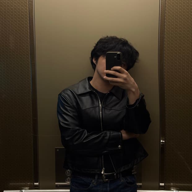 토니웩 웨스턴 크롭 레더 자켓 (XL)