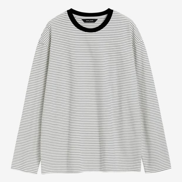 [M] 유니온스튜디오 루즈핏 스트라이프 긴팔티