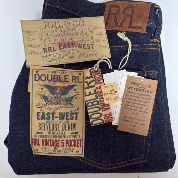 RRL 빈파포 이스트웨스트 셀비지 33x32