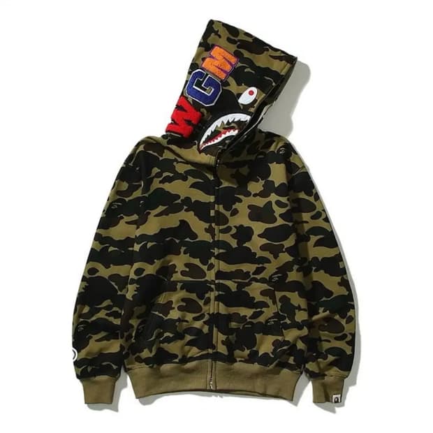 베이프 녹계 샤크후드 M 새상품