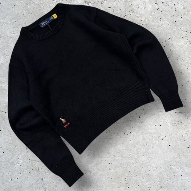 [XS] 폴로 랄프로렌 울 캐시미어 혼방 블랙 니트 스웨터 B961