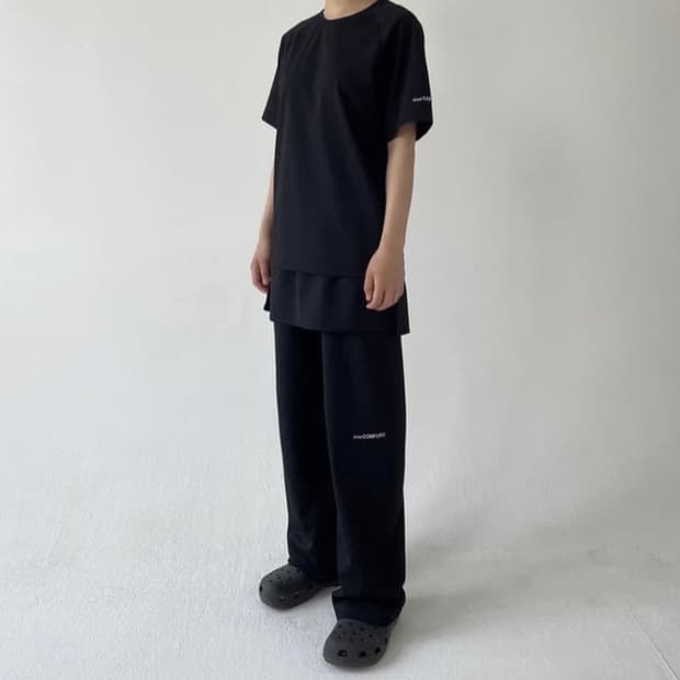 지초이컴포트 22-003 레이어드팬츠 (블랙 2)