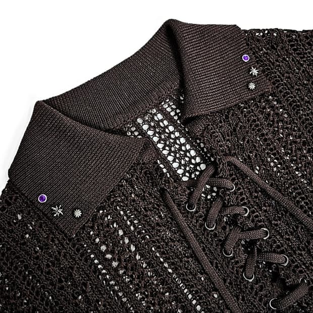 가키하라 Kalivas bohemian rope knit 시스루 긴팔