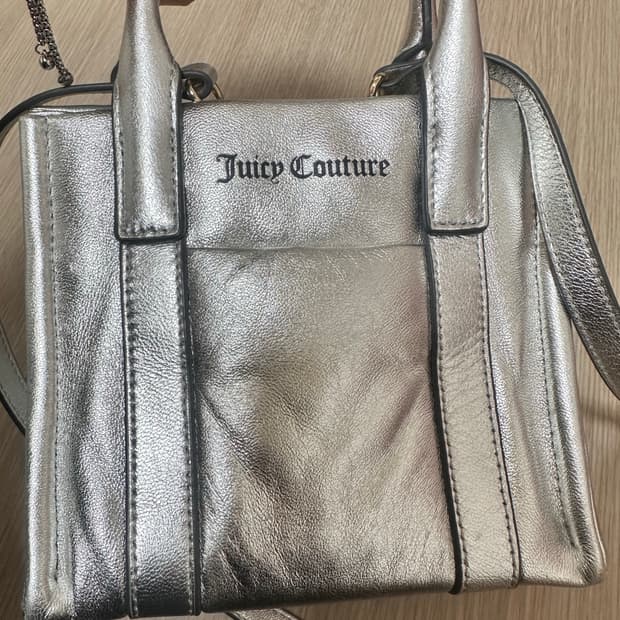 Juicy Couture 쥬시꾸뛰르 실버 미니 토트백