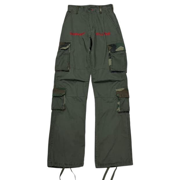 USA 빈티지 Y2K 밀리터리 카모 카고 팬츠 XS
