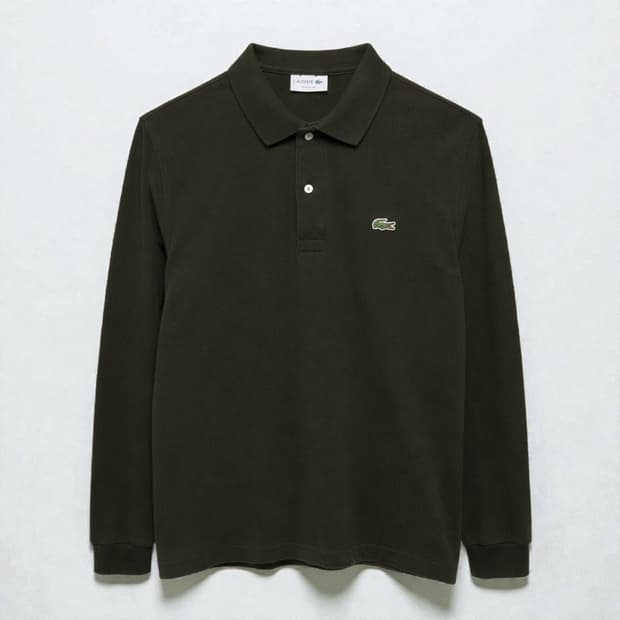 100)Lacoste 라코스테 긴팔 카라티 카키