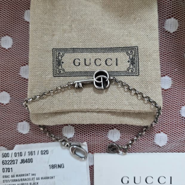 [세척완료,18호]구찌 마몽 더블 g키 팔찌