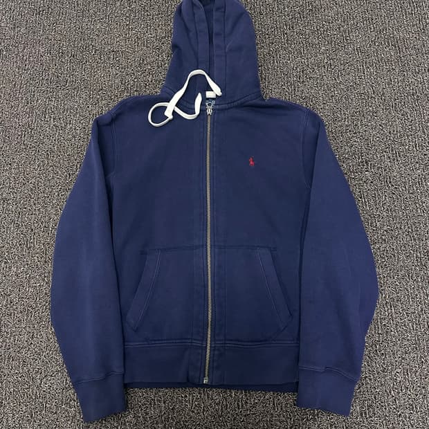POLO 폴로 랄프로렌 기모 후드집업 네이비 M