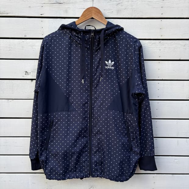 Adidas 아디다스 도트 땡땡이 바람막이