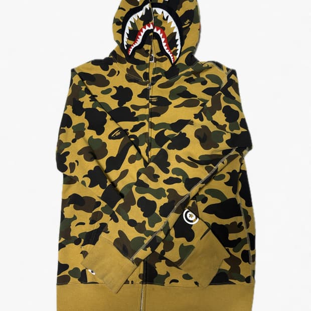 베이프 ponr 카모 황계 샤크 후드집업