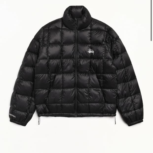 스투시 미드웨이트 푸퍼 블랙 M