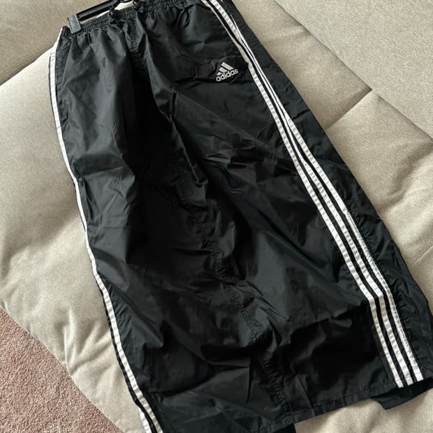 빈티지 아디다스 트임 셔링 롱스커트 블랙