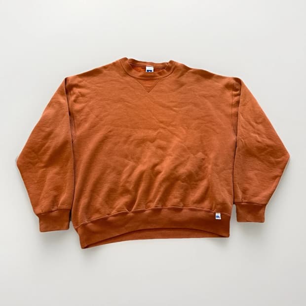 90s 러셀 애슬레틱 빈티지 오렌지 맨투맨