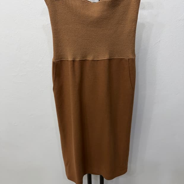 정품) 파비아나 필리피 니트 배색 브라운 롱 스커트 XS 