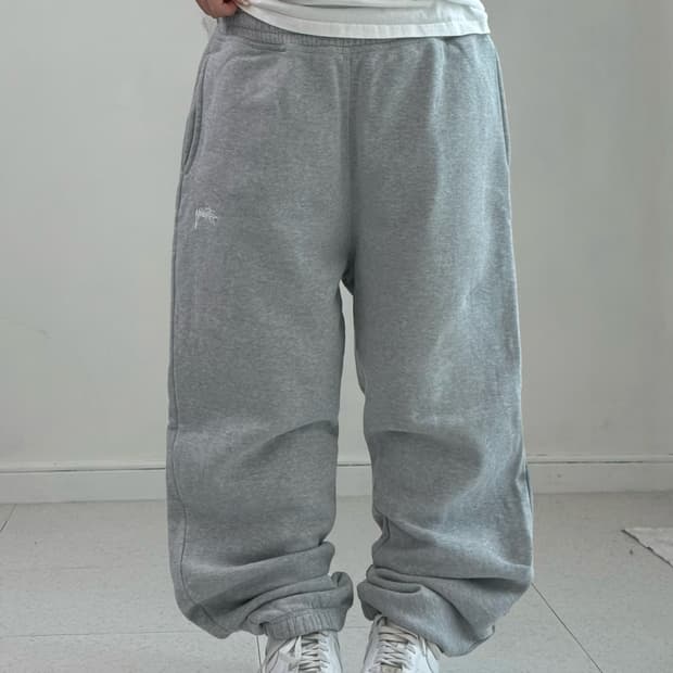 스투시 그레이 조거 스웻팬츠
