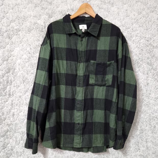 H741 [110] H&M 남성 체크 남방