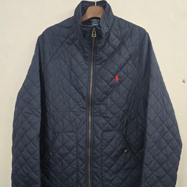 폴로 랄프로렌 네이비 퀼팅 경량 패딩 M