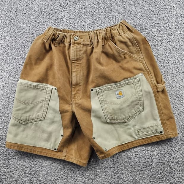 칼하트 밴딩 더블니 커스텀 워크 카펜터 반바지 (44추정) / 11491