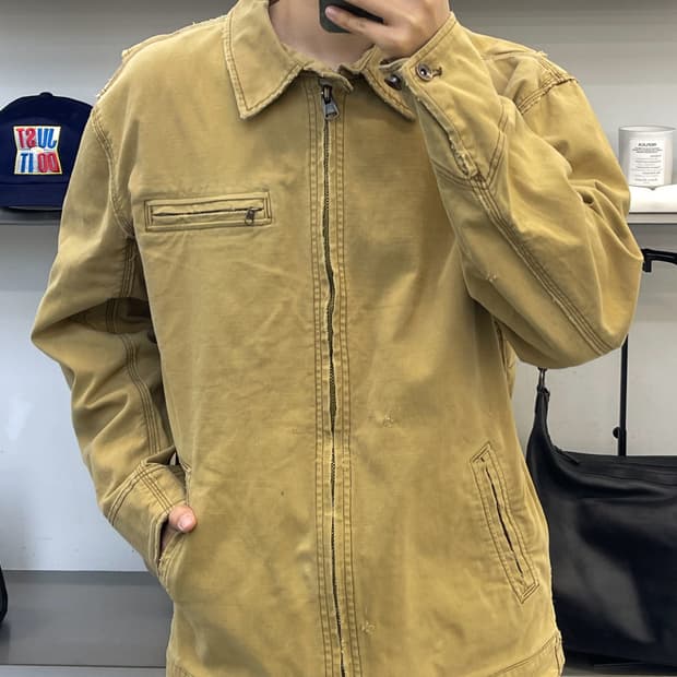 Fourseason 디스트레스드 디트로이트 워크 자켓