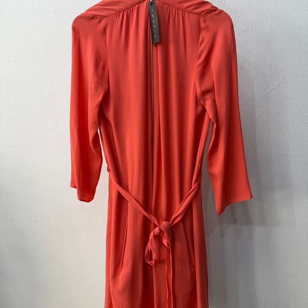 새제품) Theory 띠어리 코랄 롱 원피스 S