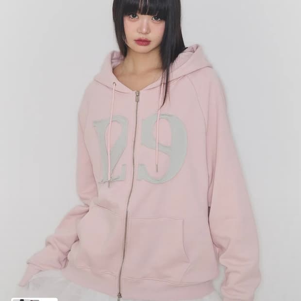 일리고 후드집업 핑크 m