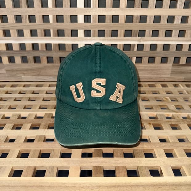 USA 레더 스트랩 캡