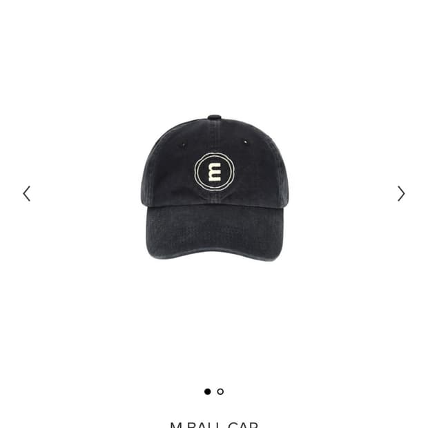 미닛뮤트 M BALL CAP 워싱블랙 볼캡 모자