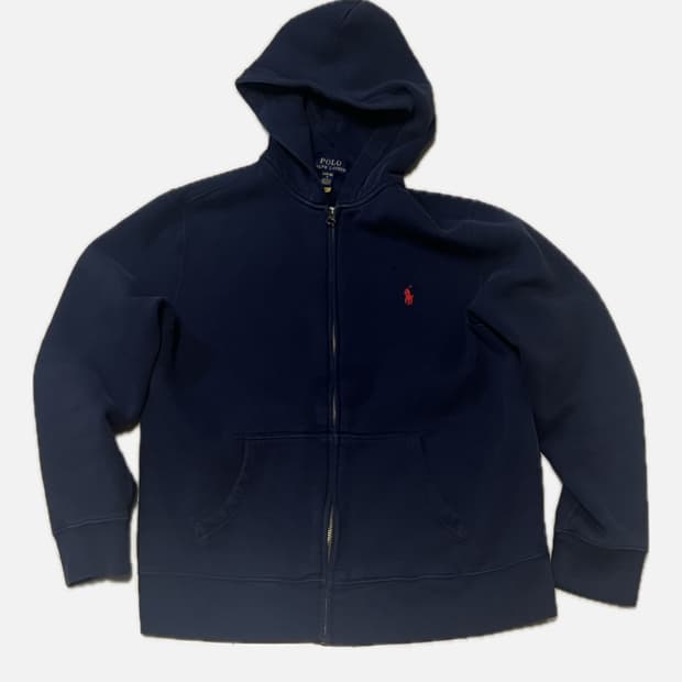 폴로 후드집업 네이비 우먼 L
