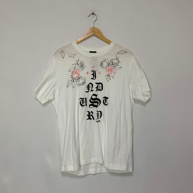 DIESEL 디젤 화이트 플라워 프린팅 반팔 빈티지 티셔츠
