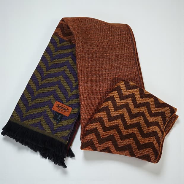 MISSONI 미쏘니 쉐브런 지그재그 울 머플러 목도리