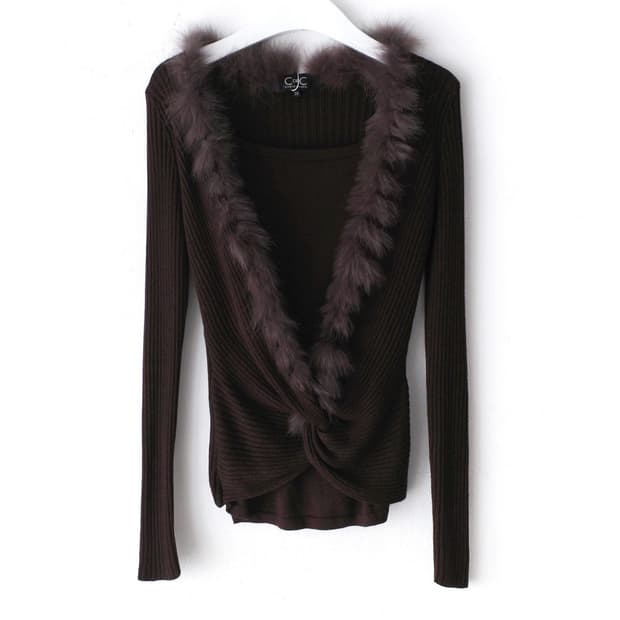 draping fur knit
