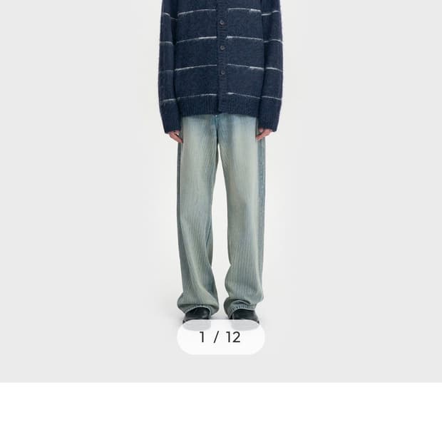 트루 와이드 데님 팬츠 - 라이트 웨일 인디고